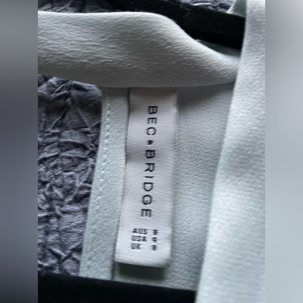 NWOT. Bec + Bridge ice blue silk midi dress, size 4. - Picture 6 of 8